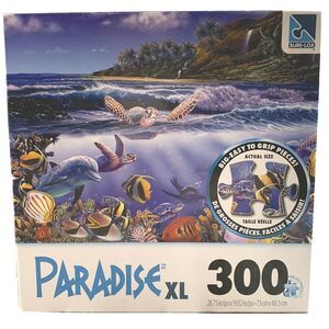 Paradise XL Jigsaw Puzzle 300 pieces Sure-Lox Turtle Town Joy